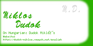 miklos dudok business card